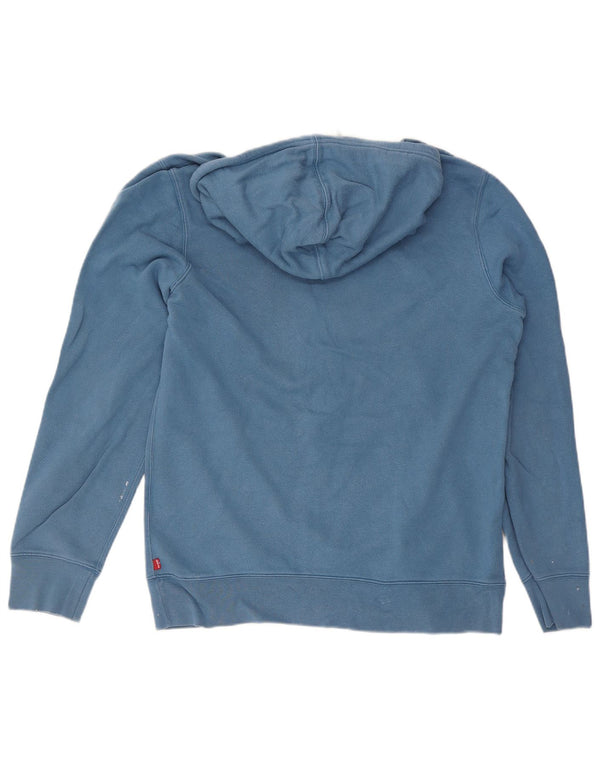 Męski sweter z kapturem i grafiką Levi's, duży, niebieski, bawełniany