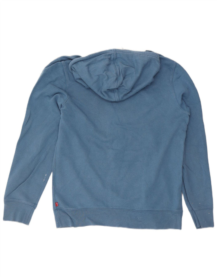 Męski sweter z kapturem i grafiką Levi's, duży, niebieski, bawełniany