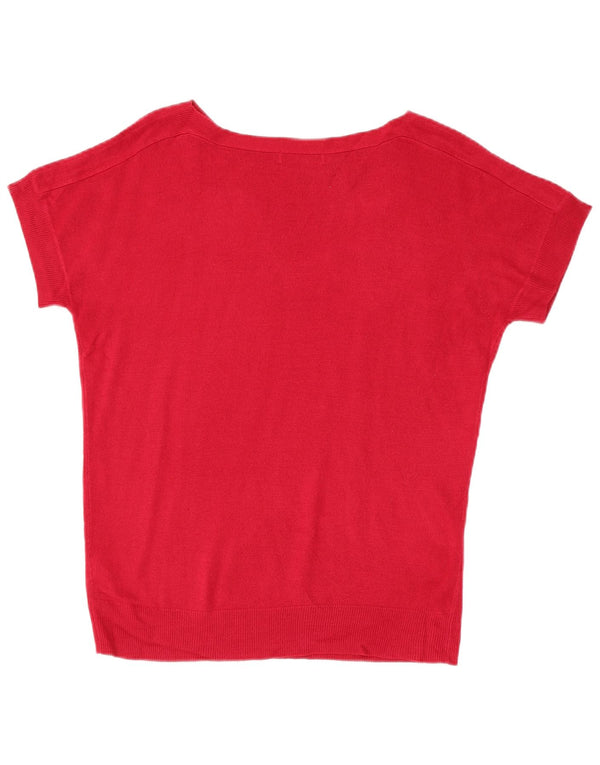 Marks & Spencer Damski sweter z dekoltem w łódkę, UK 12, średni czerwony