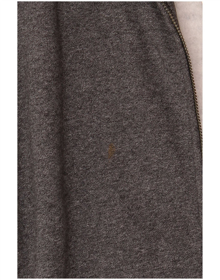 Męski sweter z kapturem i zamkiem Jack Wills, średnioszary, bawełniany w cętki