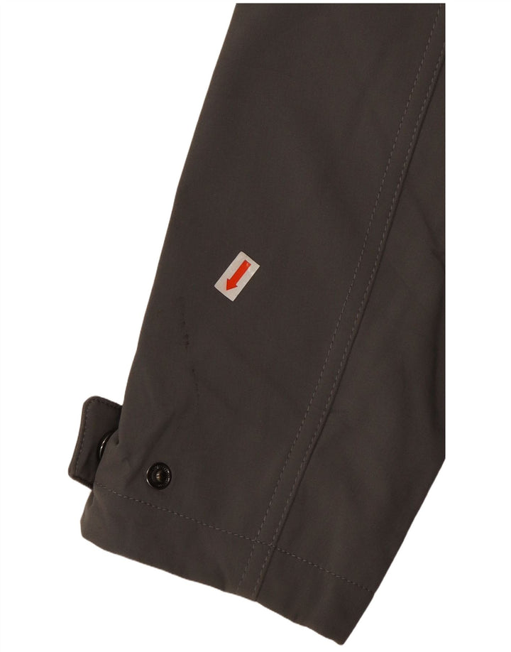 Damska kurtka wiatrówka CALVIN KLEIN z kapturem UK 6 XS, szary poliester