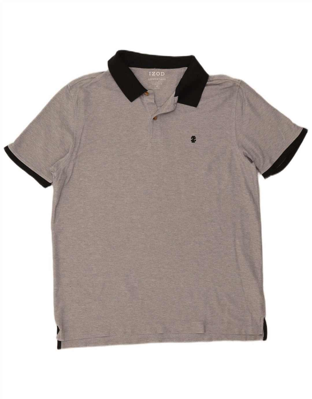 Męska koszulka polo Izod XL, szara, bawełniana z blokami kolorów