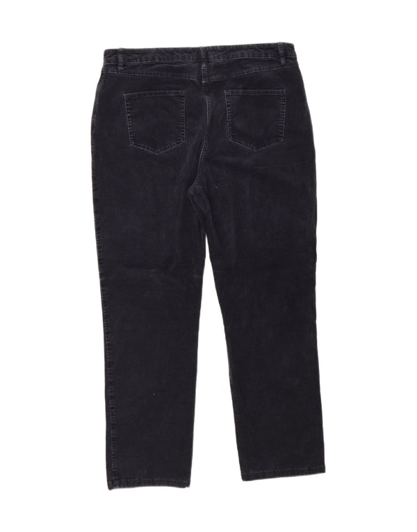 Marks & Spencer Damskie sztruksowe spodnie z wysokim stanem UK 18 XL W34 L27 Granatowe B