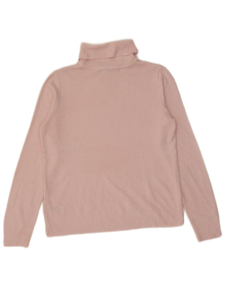 Marks & Spencer Damski sweter z golfem UK 12 Średni różowy akryl
