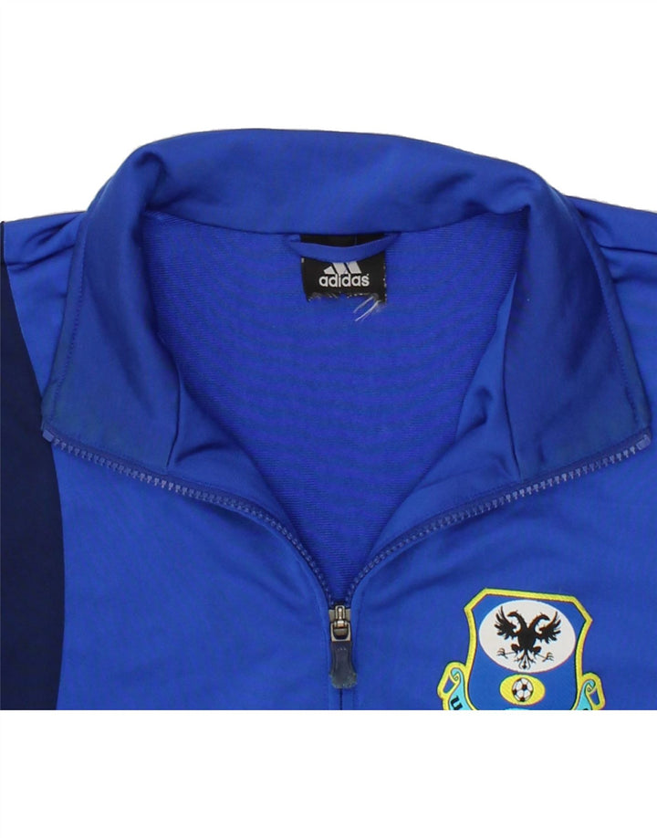 ADIDAS Mens Tracksuit Top Jacket Medium Blue Colourblock Polyester Vintage Adidas and Second-Hand Adidas from Messina Hembry 