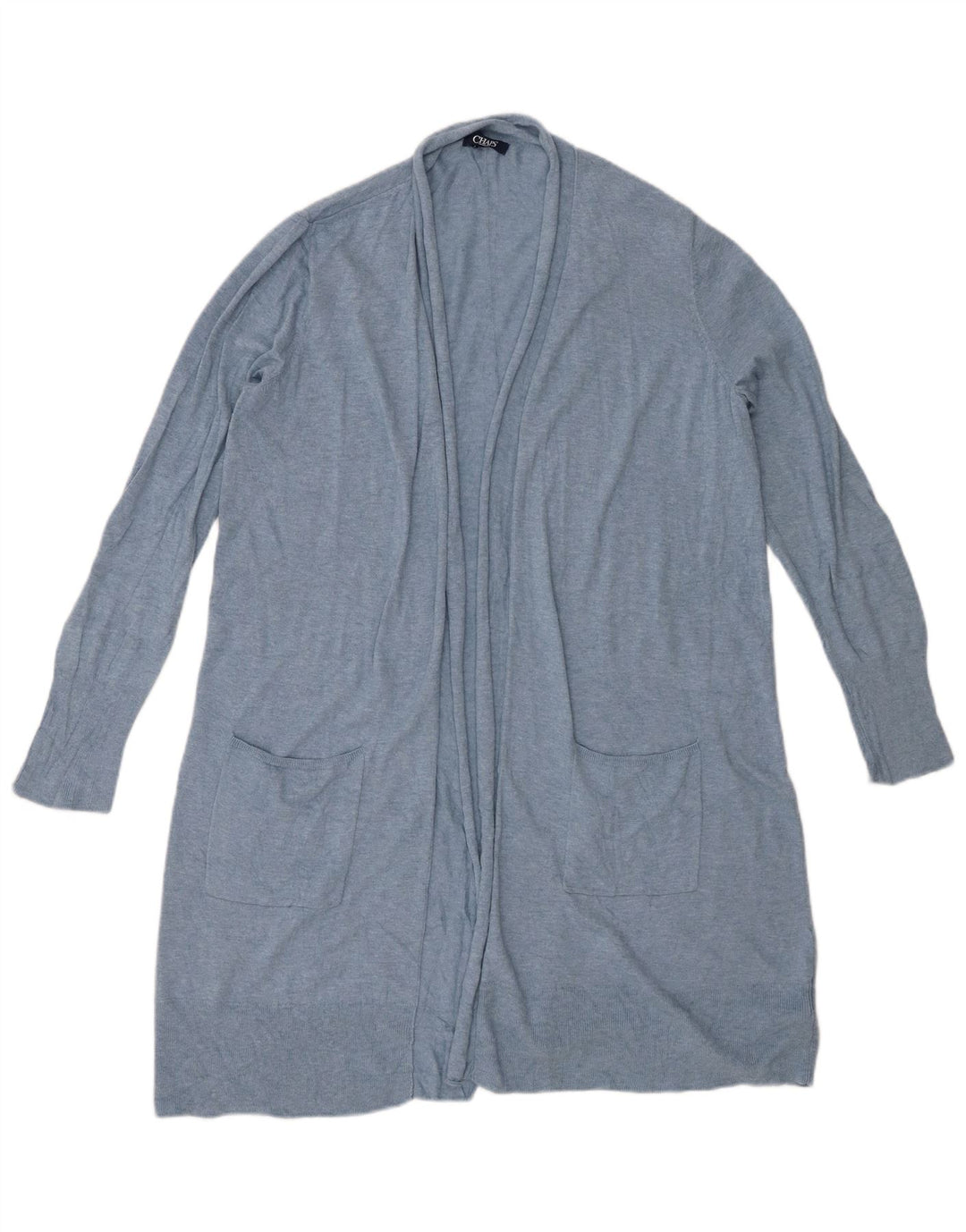 Damski sweter rozpinany z długim rękawem CHAPS, UK 16, duży, niebieski, bawełniany