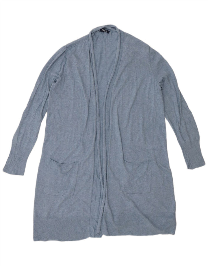 Damski sweter rozpinany z długim rękawem CHAPS, UK 16, duży, niebieski, bawełniany