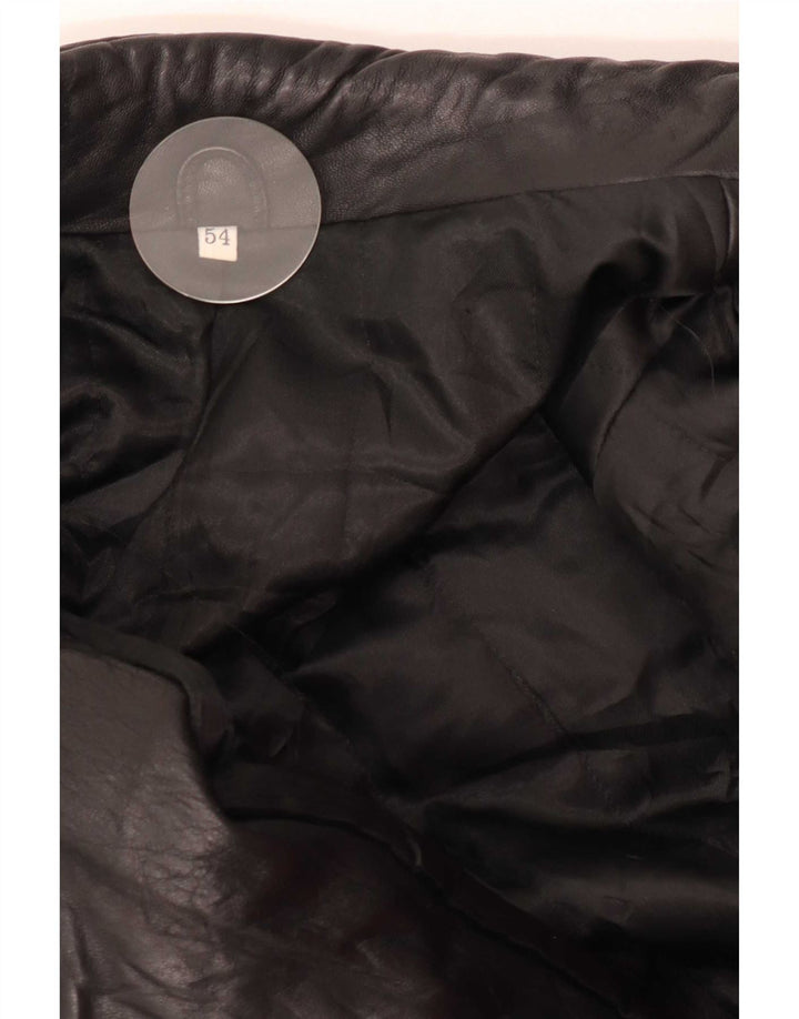 Vintage męska kurtka skórzana IT 54 2XL czarna