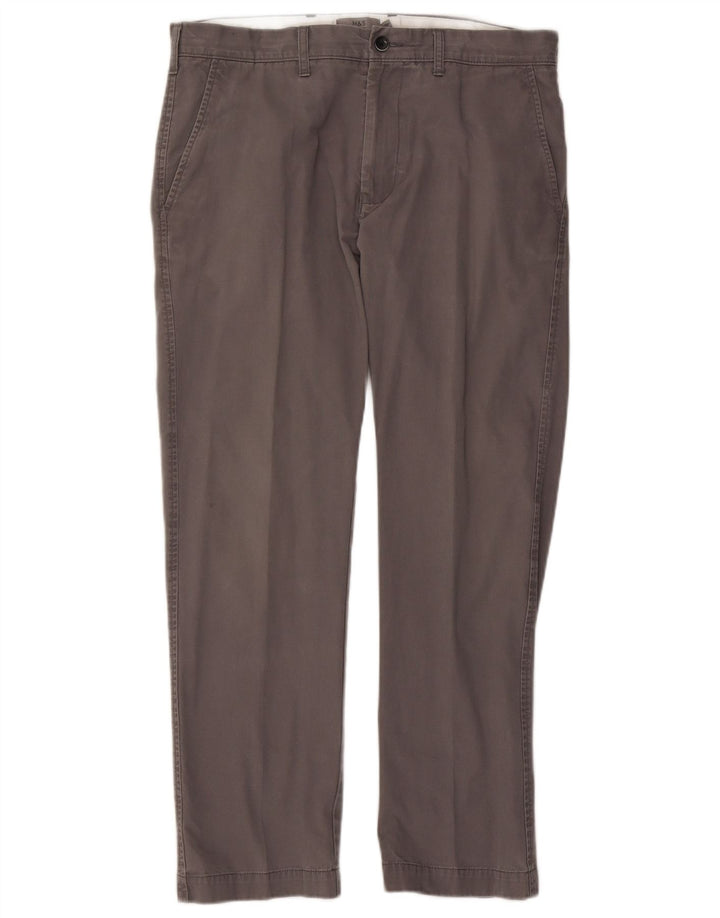 Marks & Spencer Męskie proste spodnie chino W34 L29 Szara bawełna
