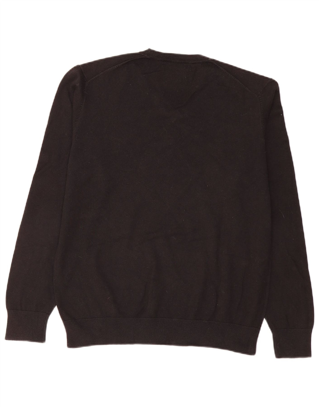 Męski sweter Zara z dekoltem w kształcie litery V, duży, czarny Argyle/Diament