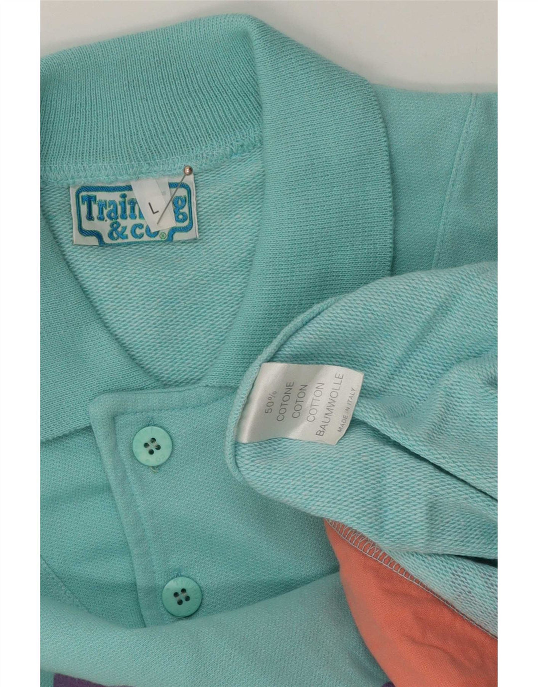 Męska bluza z grafiką w stylu vintage, duży, wielobarwny blok kolorów