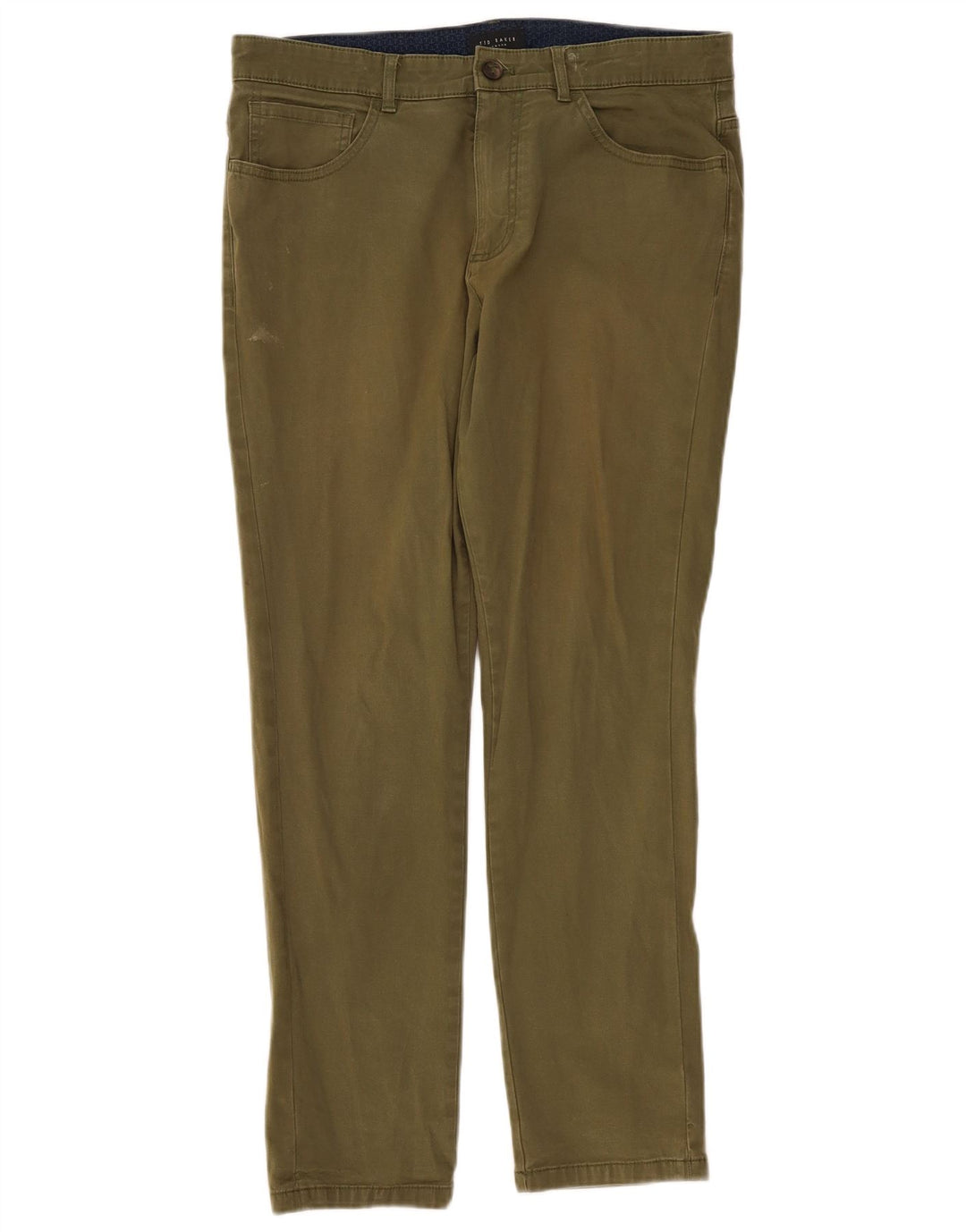 Męskie spodnie typu slim casual Ted Baker W32 L29, bawełna khaki