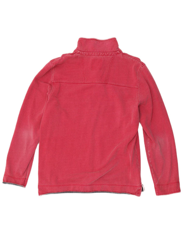 Crew Clothing Męska bluza z zamkiem błyskawicznym, duża, różowa, bawełniana