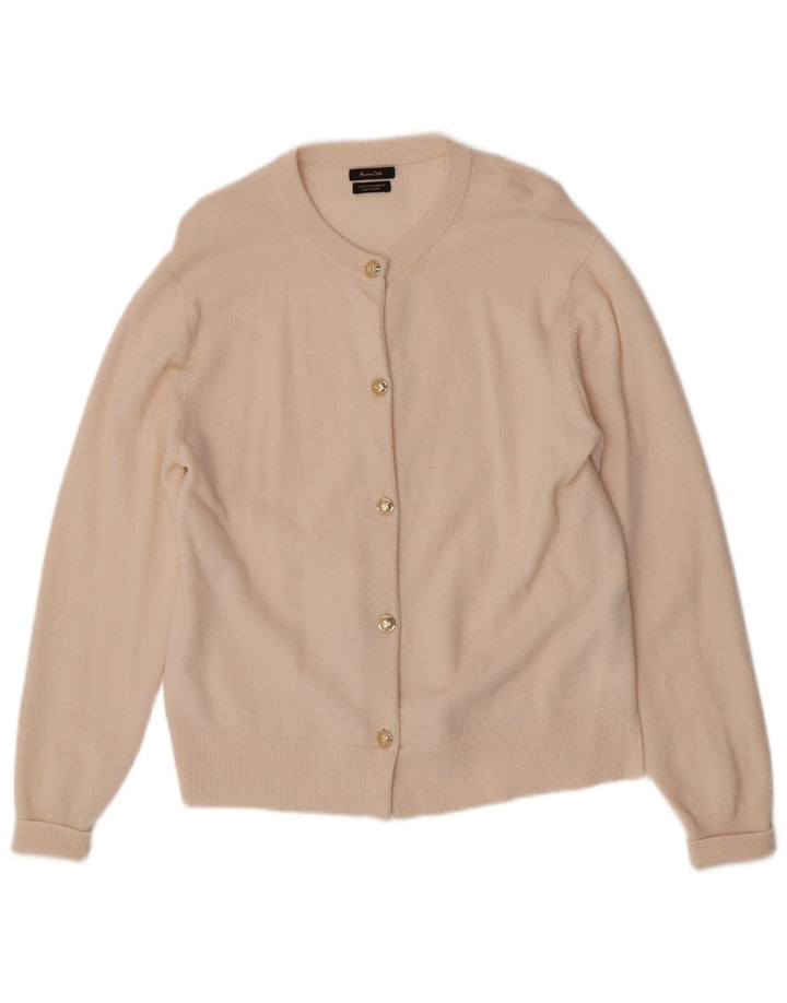Sweter damski Massimo Dutti UK 14 Średni beż wełniany