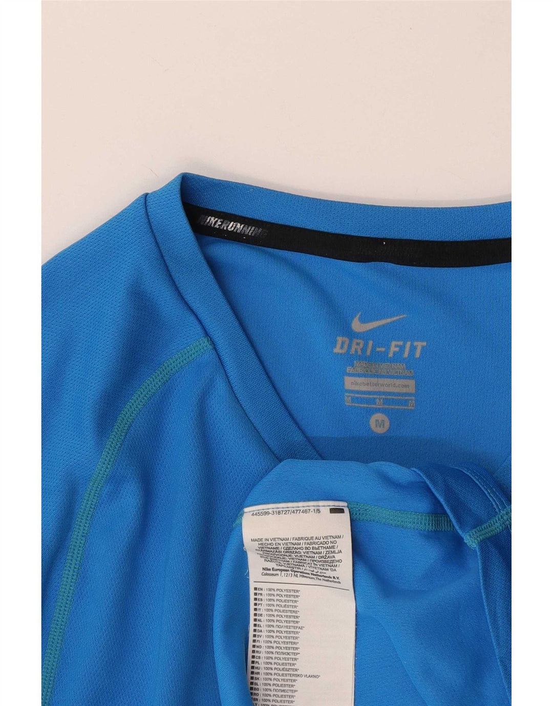 Męska koszulka Nike Dri Fit Top, średni niebieski poliester
