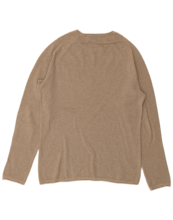 Męski sweter Jack & Jones z dekoltem w łódkę, mały, beżowy