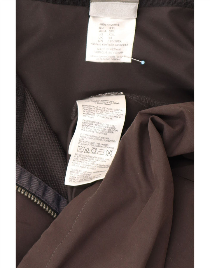 Męska kurtka przeciwdeszczowa z kapturem JACK WOLFSKIN UK 48 2XL Czarny poliester