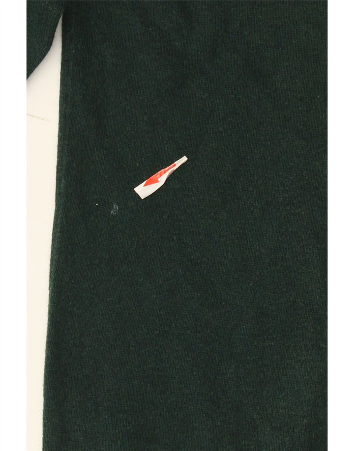 Męski sweter zapinany na zamek Massimo Dutti, duży, zielony, bawełniany