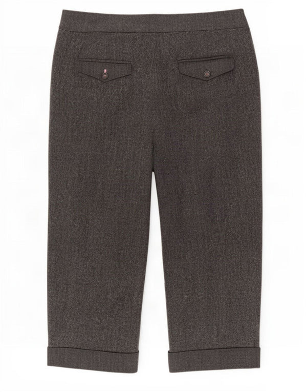 Spodnie Capri Marks & Spencer Damskie UK 16 Large W38 L22 Szare w jodełkę