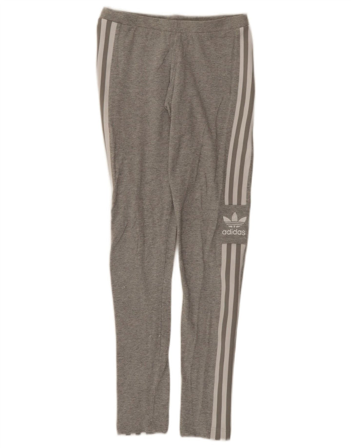 Damskie legginsy Adidas Graphic UK 8 Small, szare, bawełniane