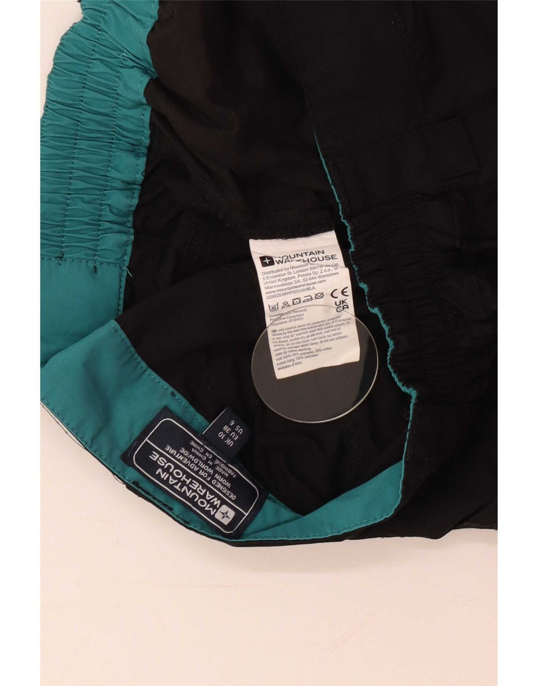 Damskie spodenki chino Mountain Warehouse UK 10 Small W26, czarny poliester