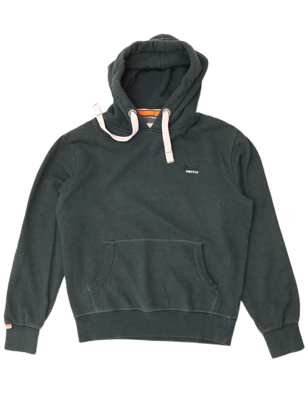 Męski sweter z kapturem Superdry, duży, zielony, bawełniany