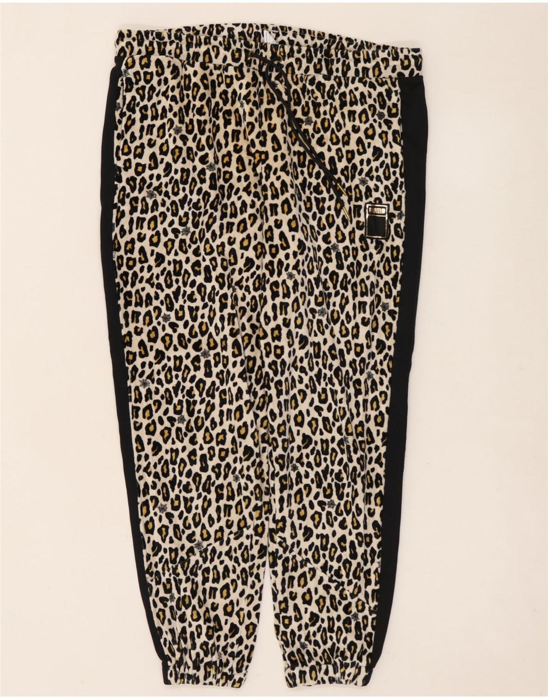 Damskie spodnie dresowe PUMA Joggers UK 14 Średni czarny nadruk zwierzęcy