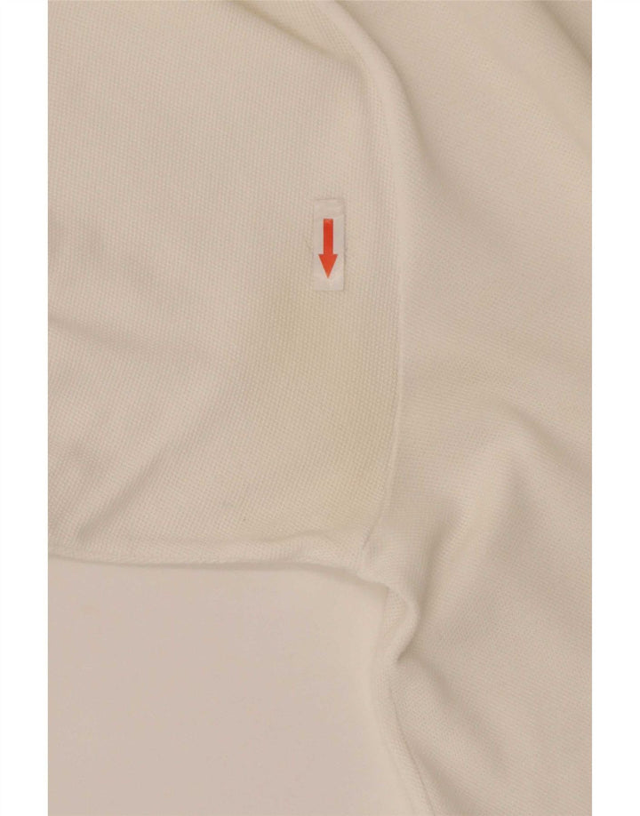 Męska koszulka polo Lacoste, rozmiar 4, średnia, biała, bawełniana