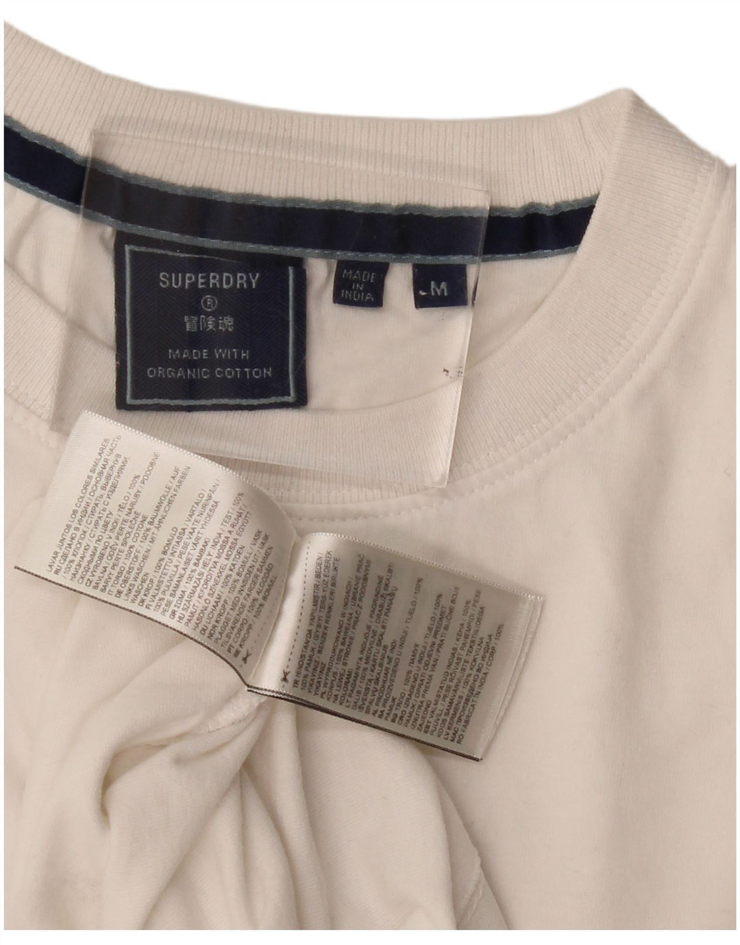 T-shirt męski Superdry Średniej wielkości biała bawełna