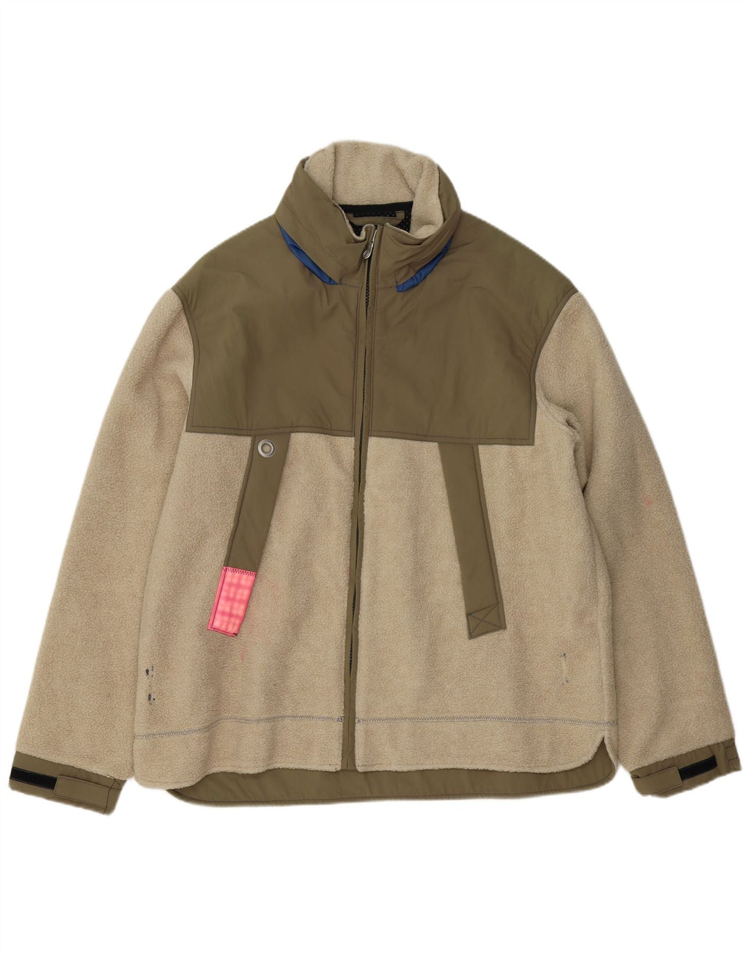 Męska kurtka polarowa Murphy & Nye UK 44 2XL Zielony akryl z blokami kolorów