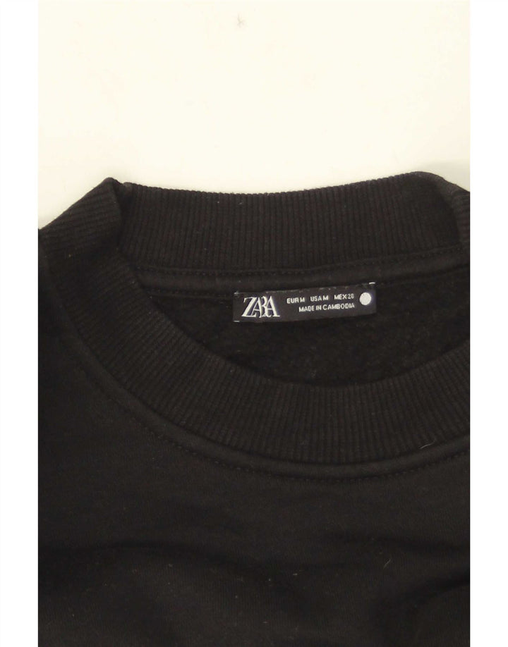 Damska bluza typu Crop Zara UK 14, średnia czarna