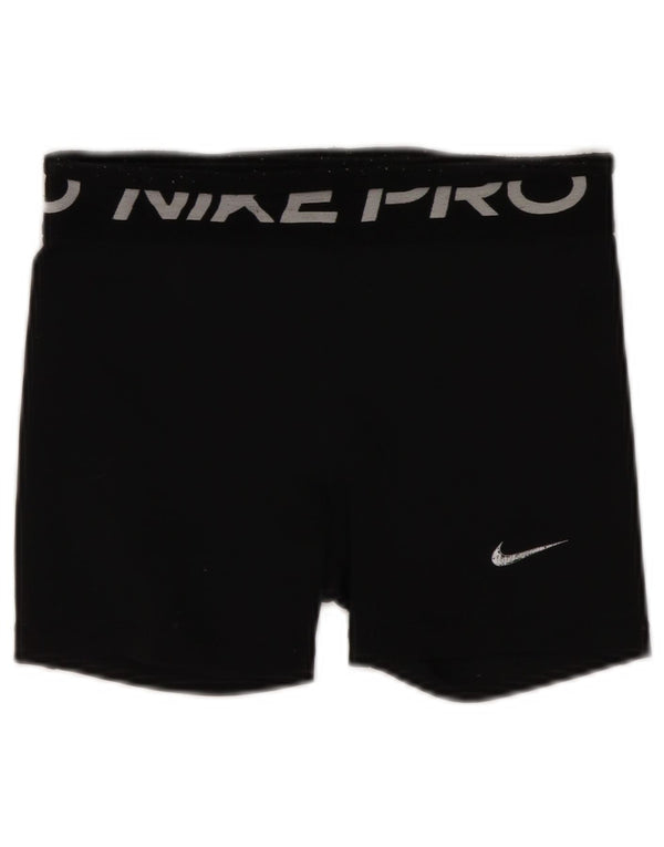 Spodenki sportowe dziewczęce Nike z grafiką, 10-11 lat, średnie, czarne, poliestrowe