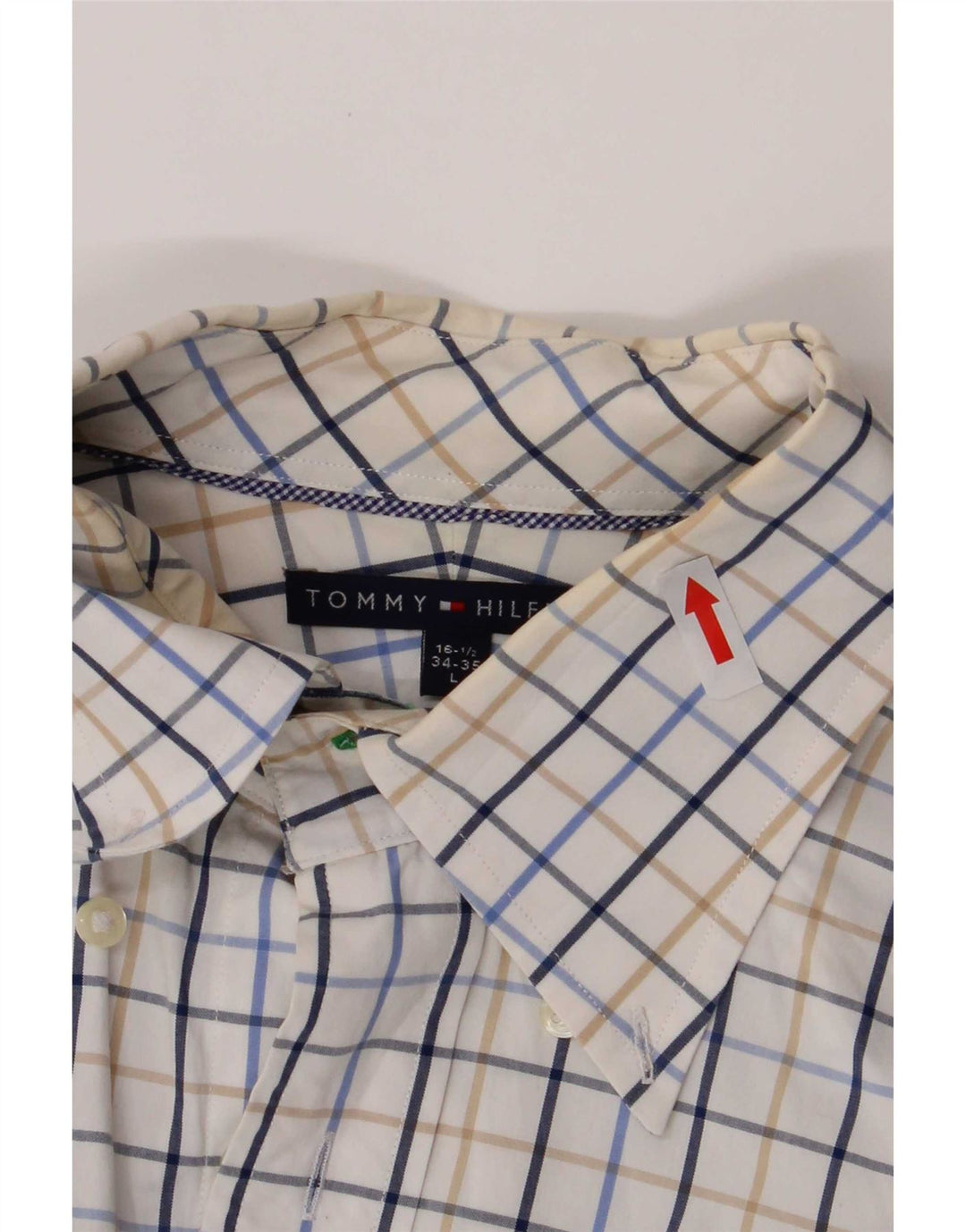 Koszula męska Tommy Hilfiger rozmiar 16 1/2 w dużą wielobarwną kratkę