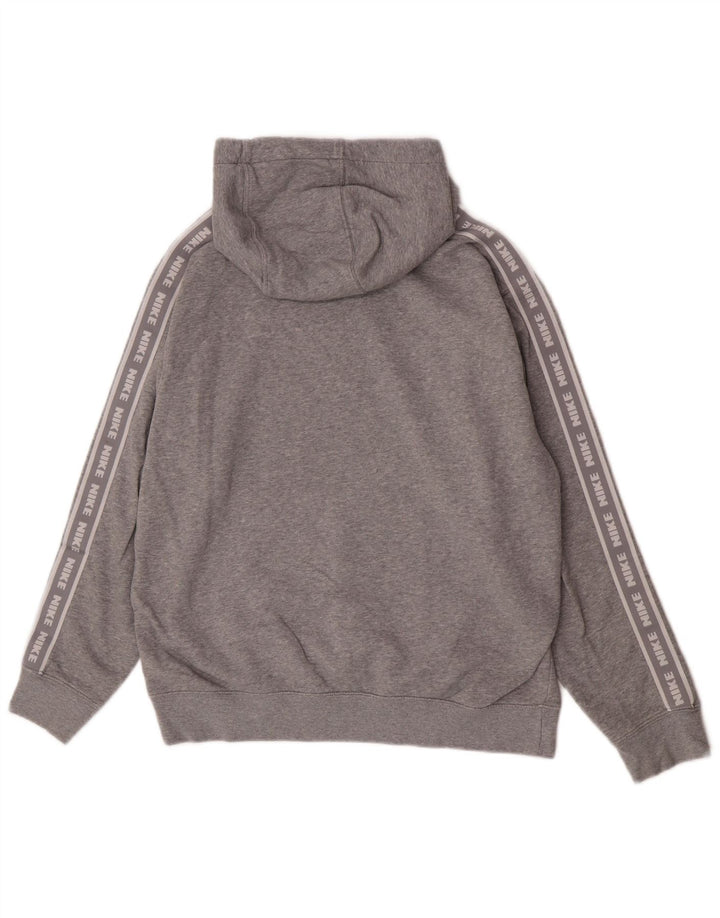 Męski sweter z kapturem Nike z grafiką, średnioszary, bawełniany w cętki