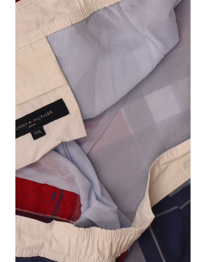 Męskie spodenki kąpielowe Tommy Hilfiger 2XL w czerwoną kratkę