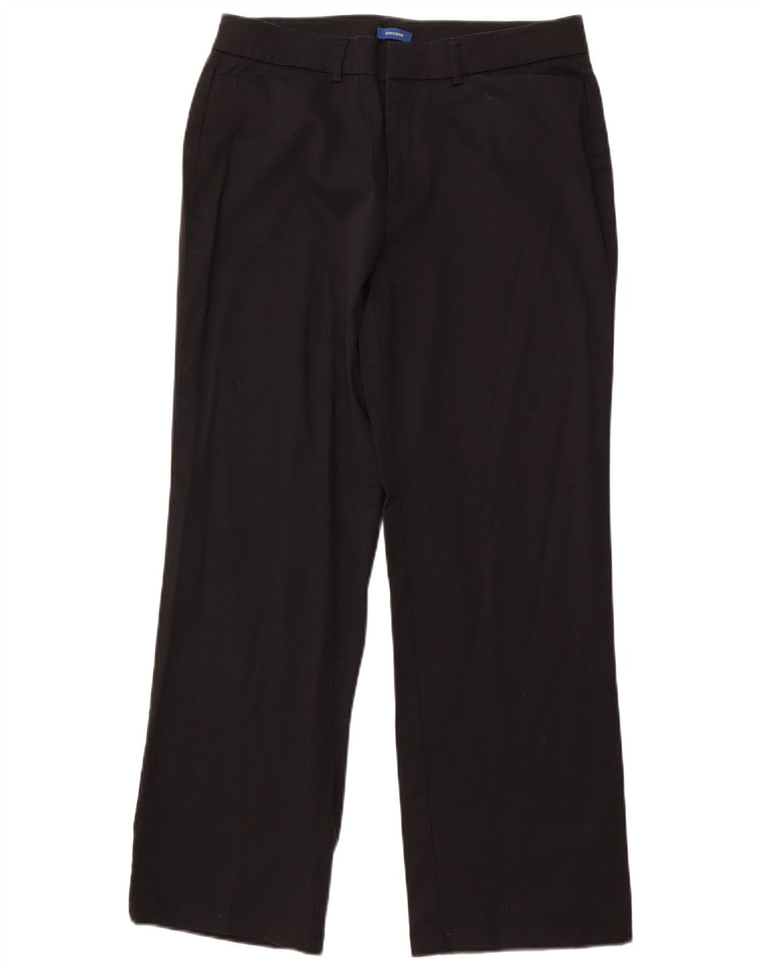 DOCKERS Damskie proste spodnie na co dzień US 12 Large W32 L29 Czarna bawełna