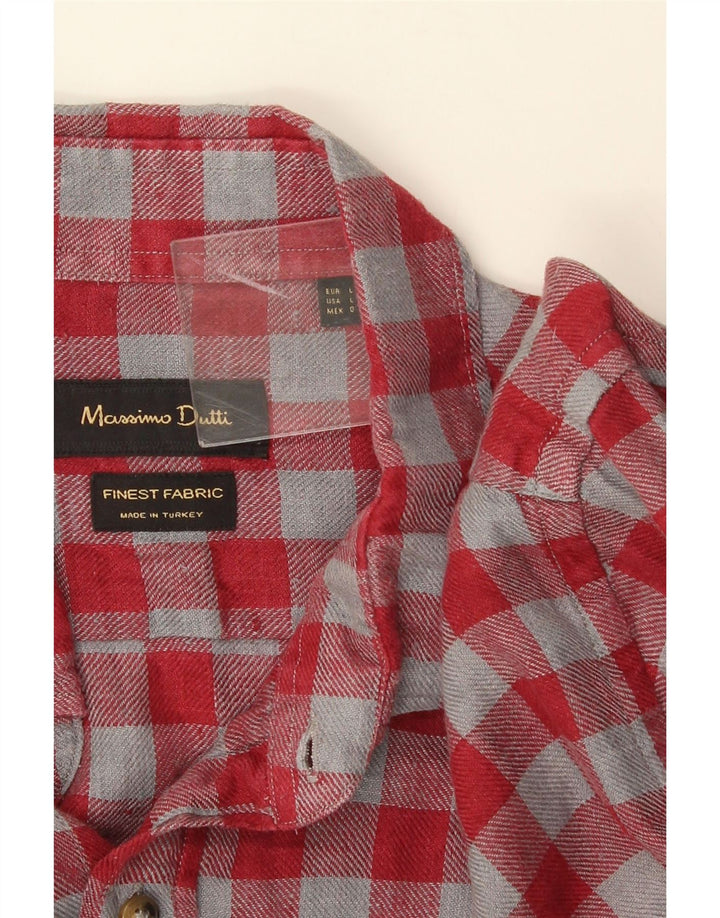 Koszula męska Massimo Dutti w dużą czerwoną kratę
