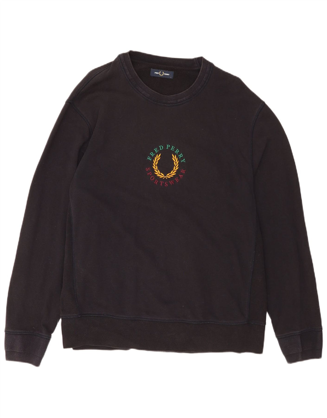 Męska bluza z grafiką Fred Perry, duża, granatowa, bawełniana