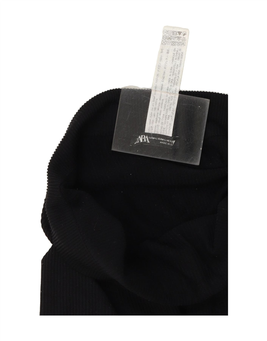 ZARA Womens Leggings UK 14 Medium  Black Nylon Vintage Zara and Second-Hand Zara from Messina Hembry 