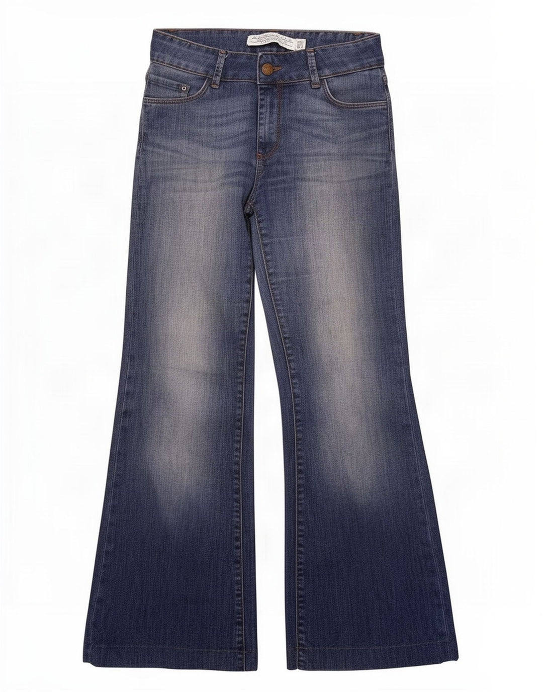 Damskie jeansy rozkloszowane Zara EU 38 Small W28 L30 Niebieskie