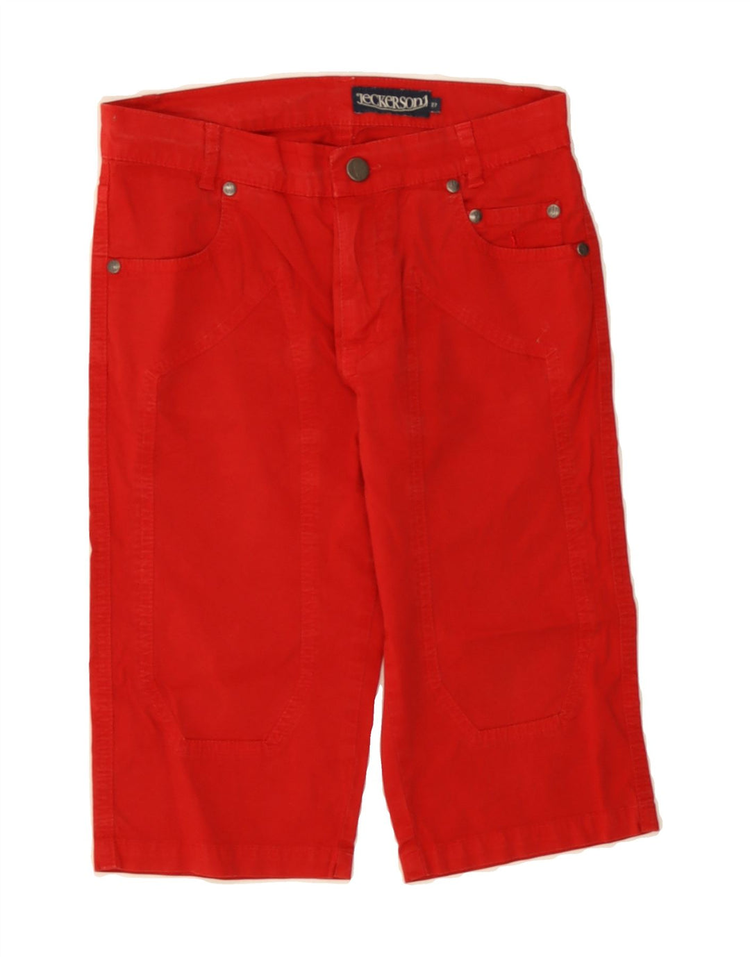 JECKERSON Womens Bermuda Shorts  W27 Small Red Cotton Vintage Jeckerson and Second-Hand Jeckerson from Messina Hembry 