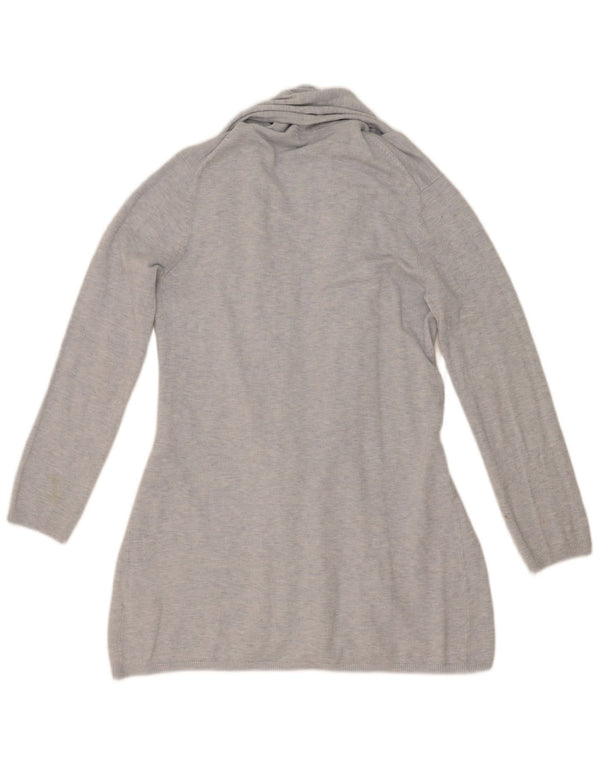 Damski sweter o przedłużonym fasonie Zara UK 10 Small, szara, nakrapiana wiskoza