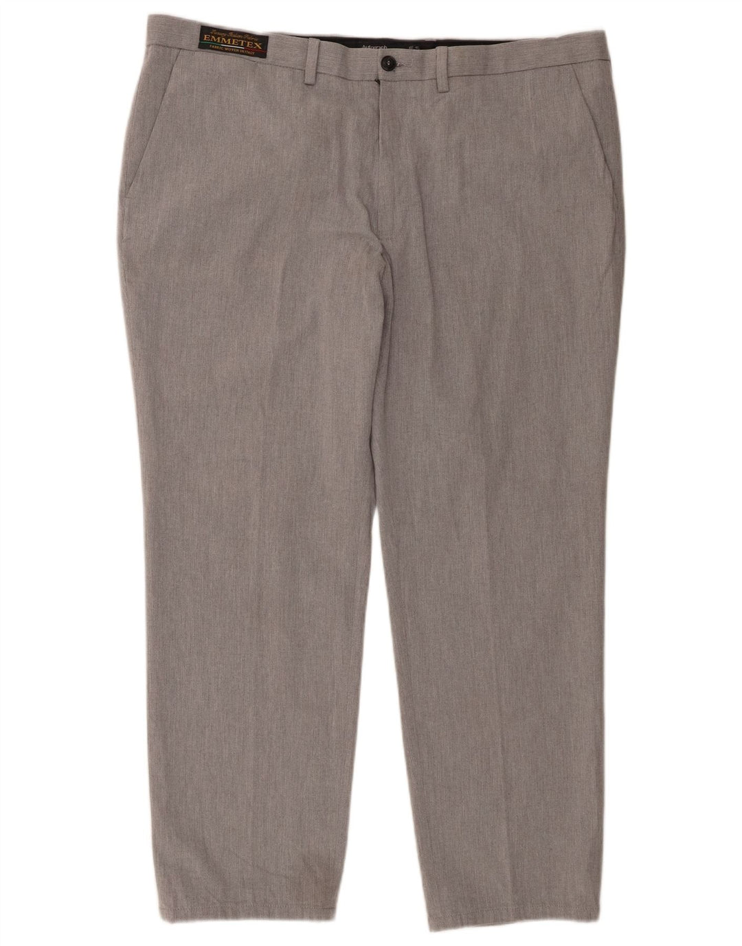 Marks & Spencer Męskie proste spodnie chino W40 L29 Szara bawełna