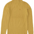 BENETTON Damski sweter z golfem UK 10, mały, żółty