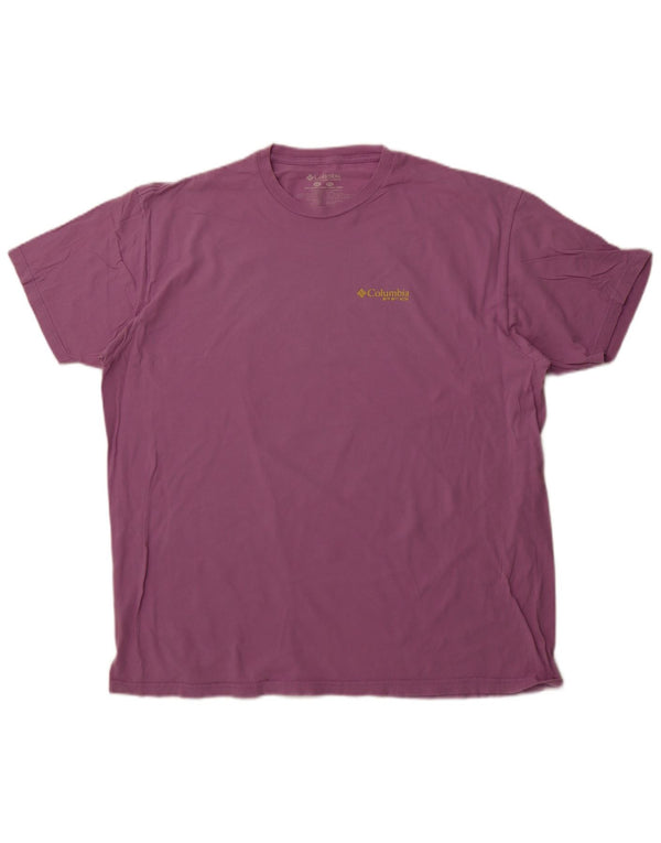 Męska koszulka z grafiką COLUMBIA Top 2XL Fioletowa bawełna
