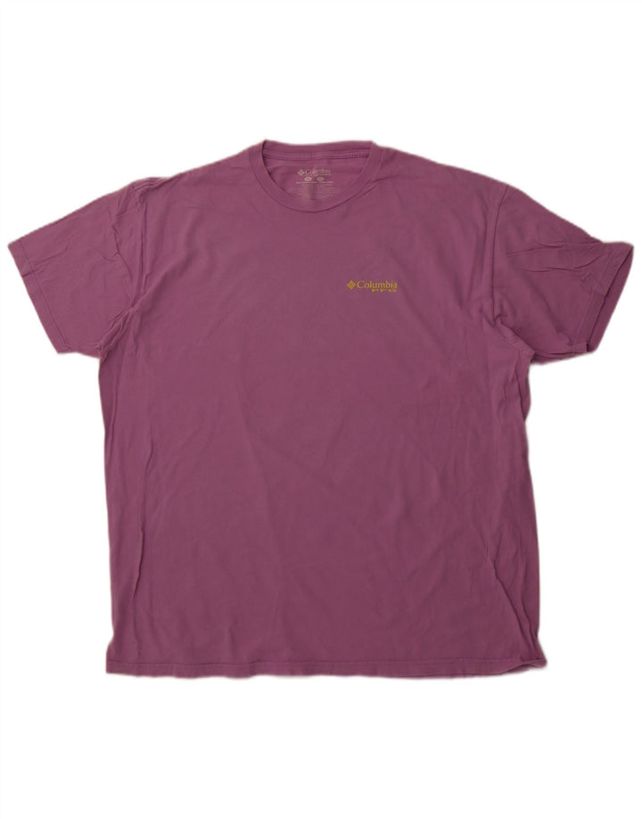 Męska koszulka z grafiką COLUMBIA Top 2XL Fioletowa bawełna