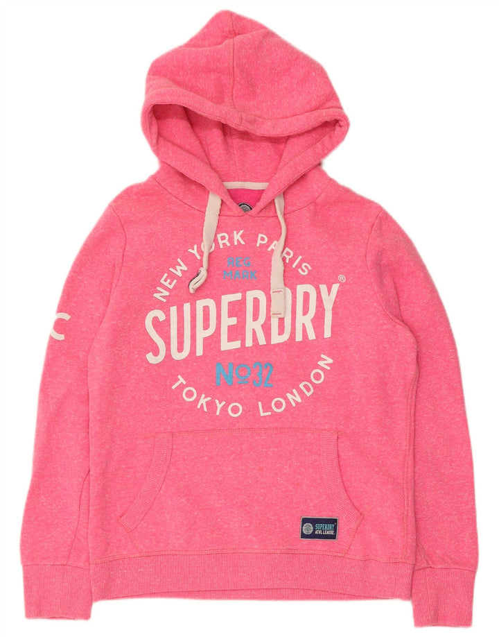 Damski sweter z kapturem Superdry, UK 14, średni różowy poliester