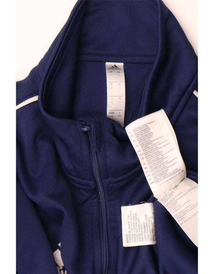 Męski dres ADIDAS Aeroready z zamkiem błyskawicznym, duży, granatowy