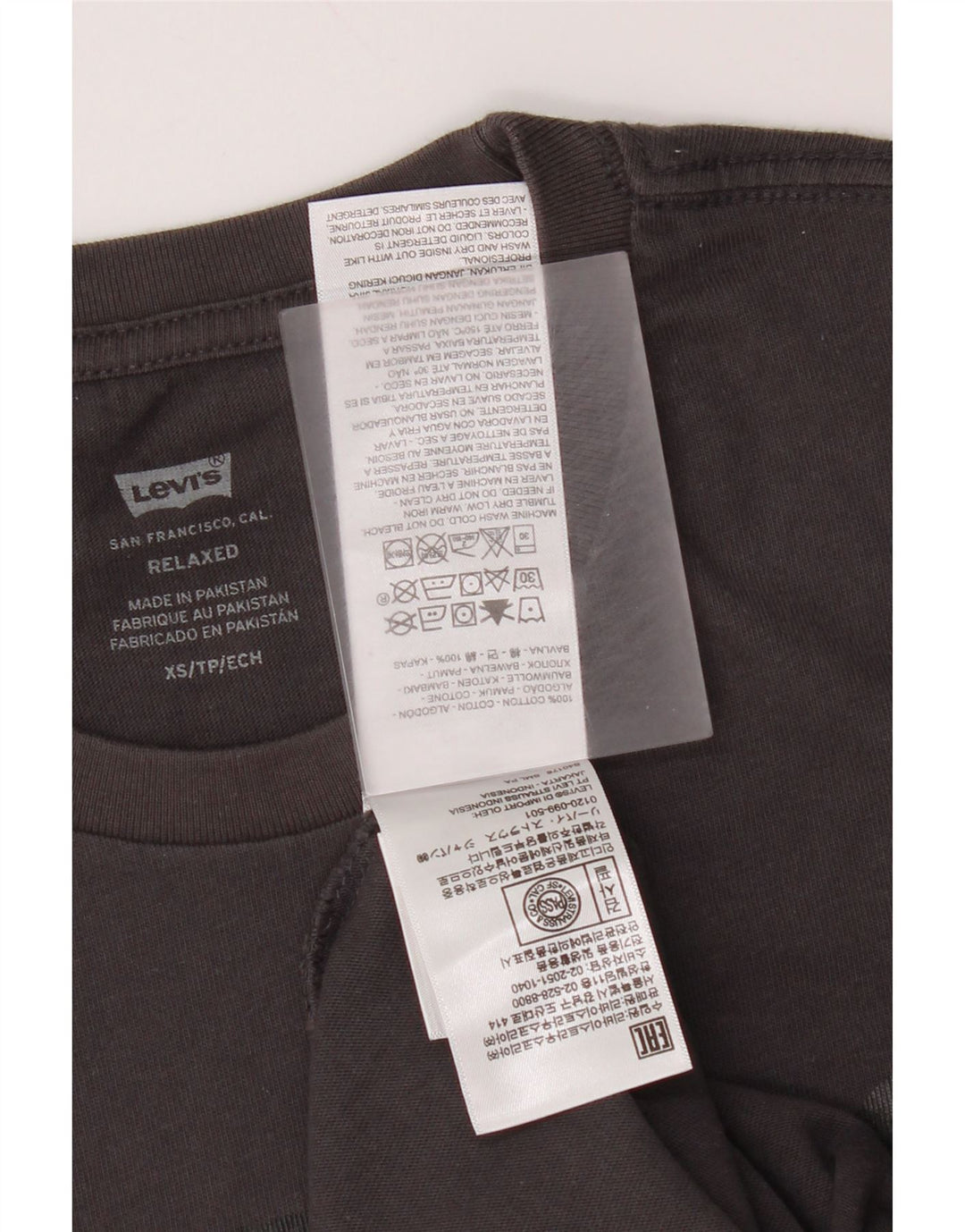 Męski T-shirt z grafiką Levi's o swobodnym kroju, szary, bawełniany