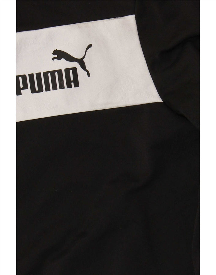 Chłopięca kurtka dresowa Puma 11-12 lat, czarny poliester z blokami kolorów